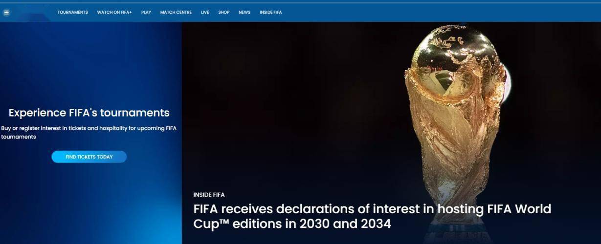国际足联公布2030年和2034年世界杯申办国